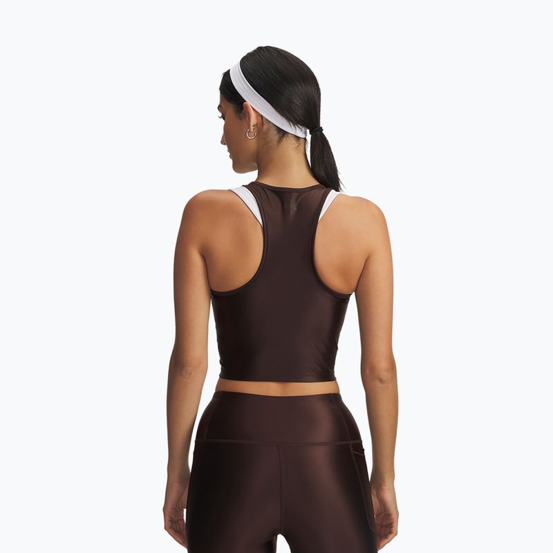 Топ для тренувань жіночий Under Armour Motion Shine Tank kona brown/black 2