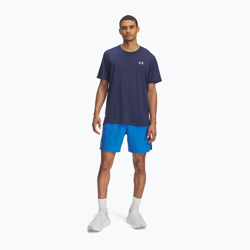 Шорти для бігу чоловічі Under Armour Launch 7" blue atlantis/washed navy/reflective 2
