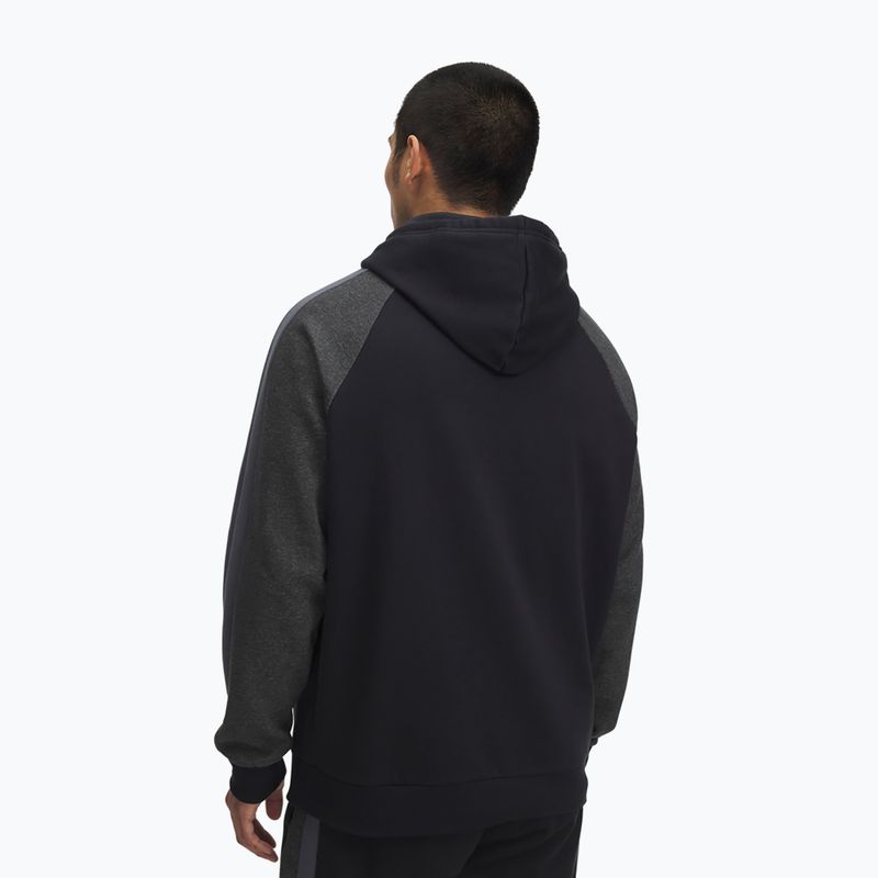 Кофта чоловіча Under Armour Rival Fleece Colorblock Hoodie black/castlerock/white 2