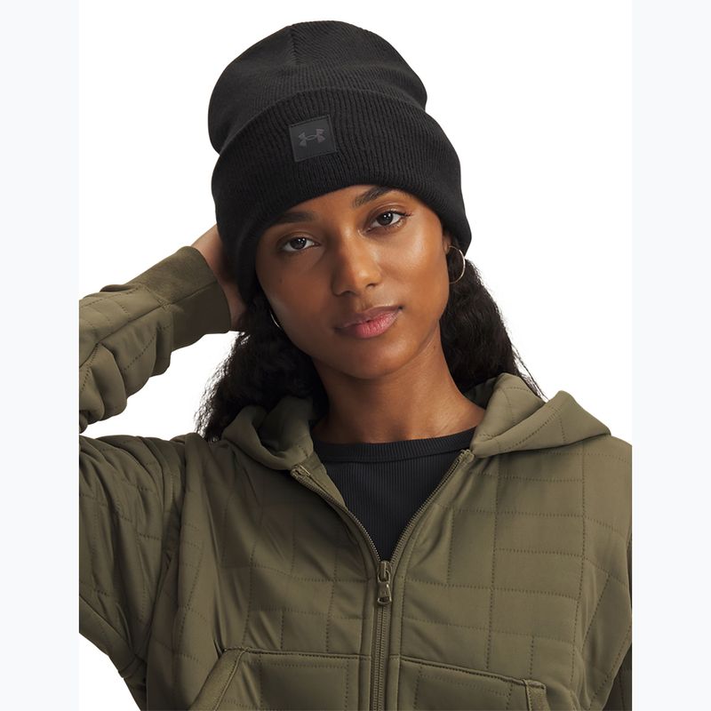 Шапка зимова жіноча Under Armour Halftime beanie black/black/anthracite 3