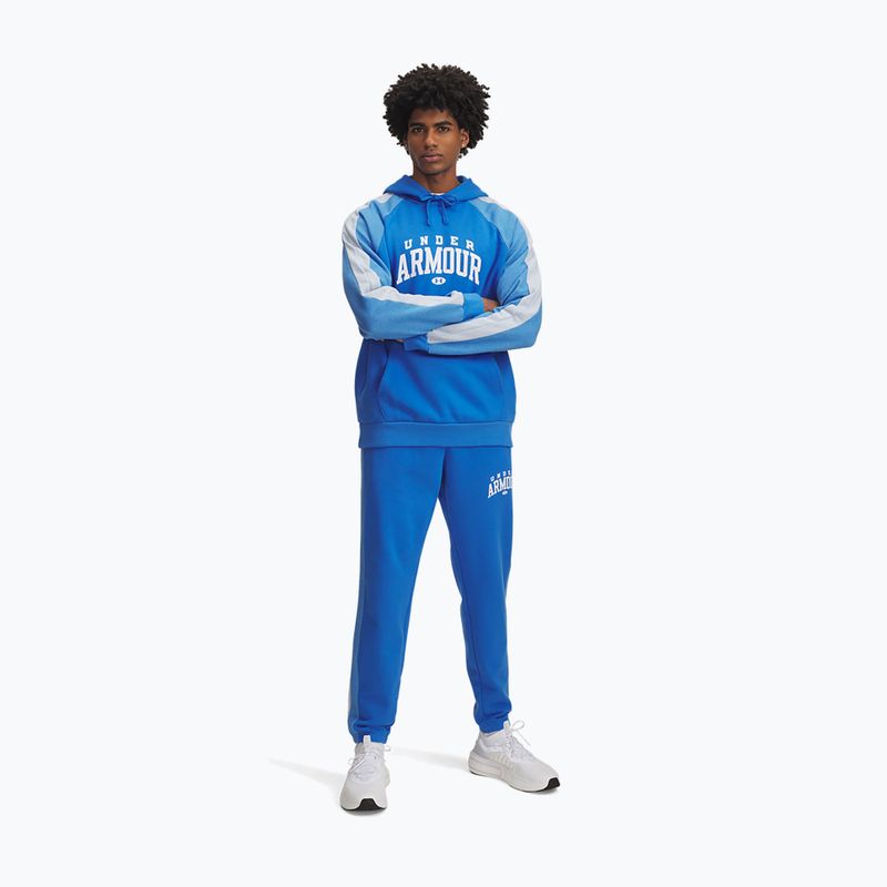 Штани для тренувань чоловічі Under Armour Rival Fleece Colorblock blue atlantis/blue calm/white 2