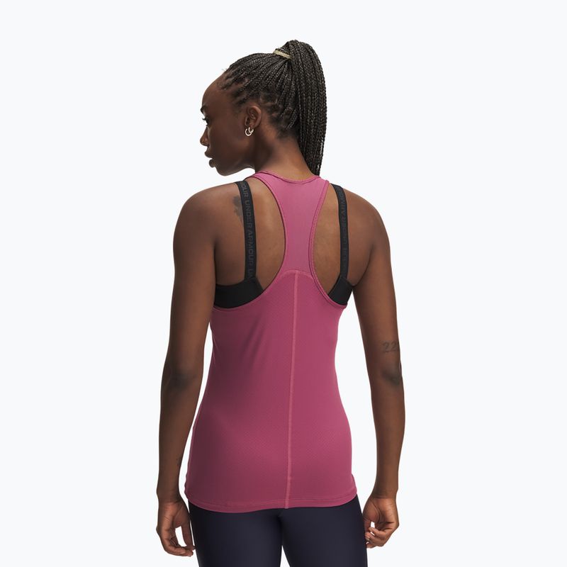 Футболка для тренувань жіноча Under Armour HeatGear Armour Racer fuchsia dusk/white 2