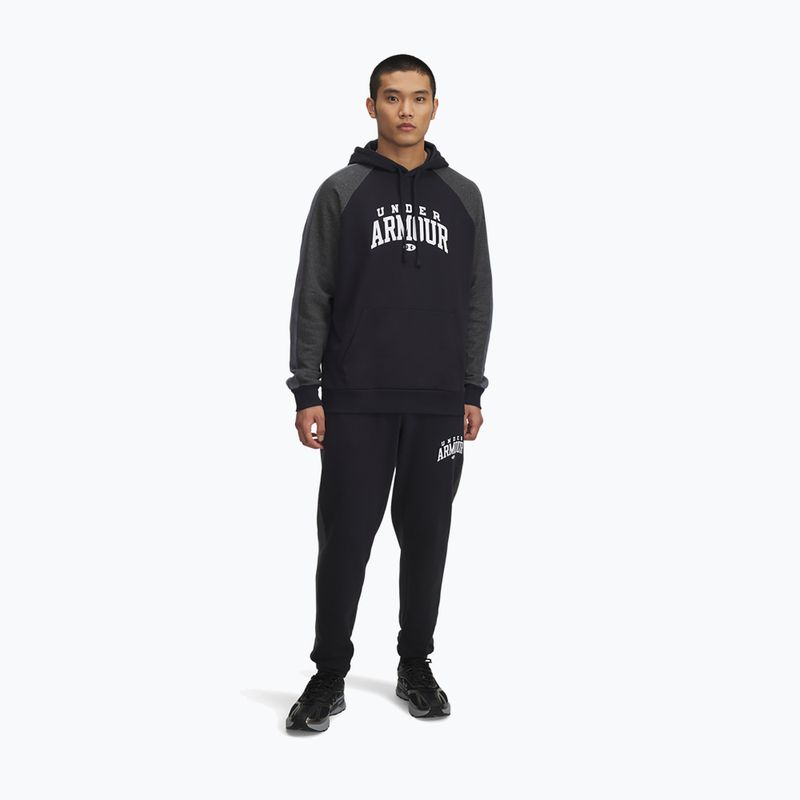 Штани для тренувань чоловічі Under Armour Rival Fleece Colorblock black/castlerock/white 2