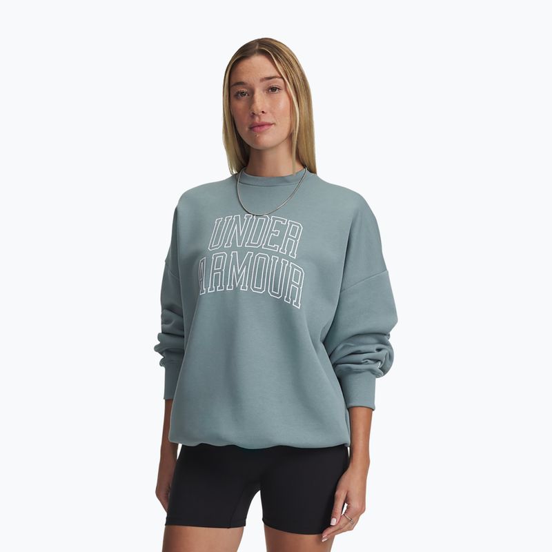 Жіночий світшот Under Armour Rival Fleece Varsity Crew serpentine/white