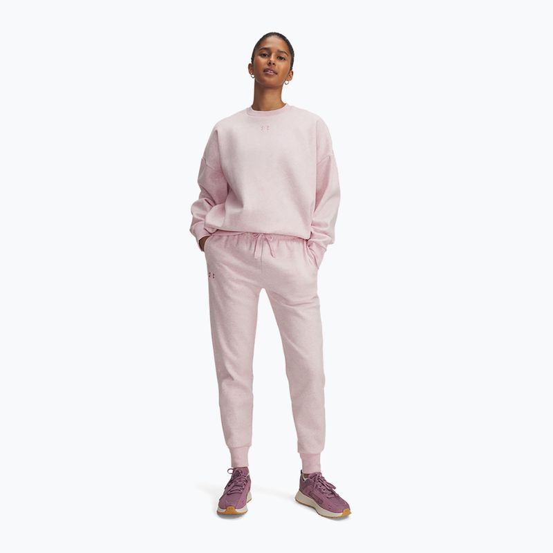 Штани жіночі Under Armour Rival Fleece prime pink light heather/prime pink 2