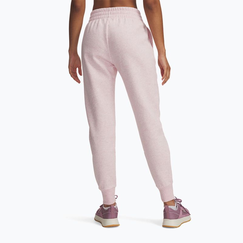 Штани жіночі Under Armour Rival Fleece prime pink light heather/prime pink 3