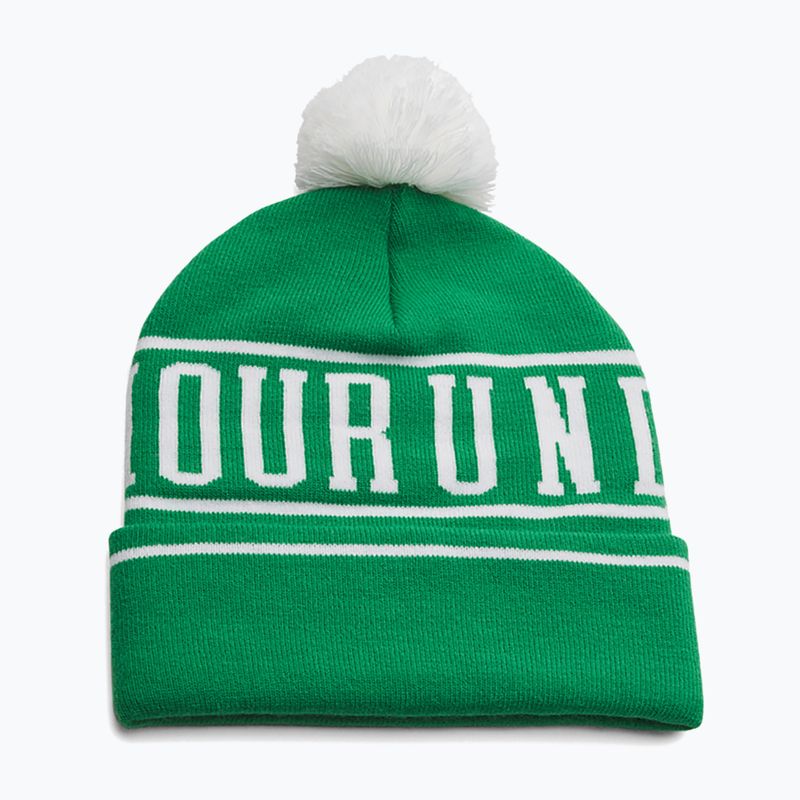 Шапка зимова чоловіча Under Armour Halftime Pom Beanie team kelly green/white/white 2