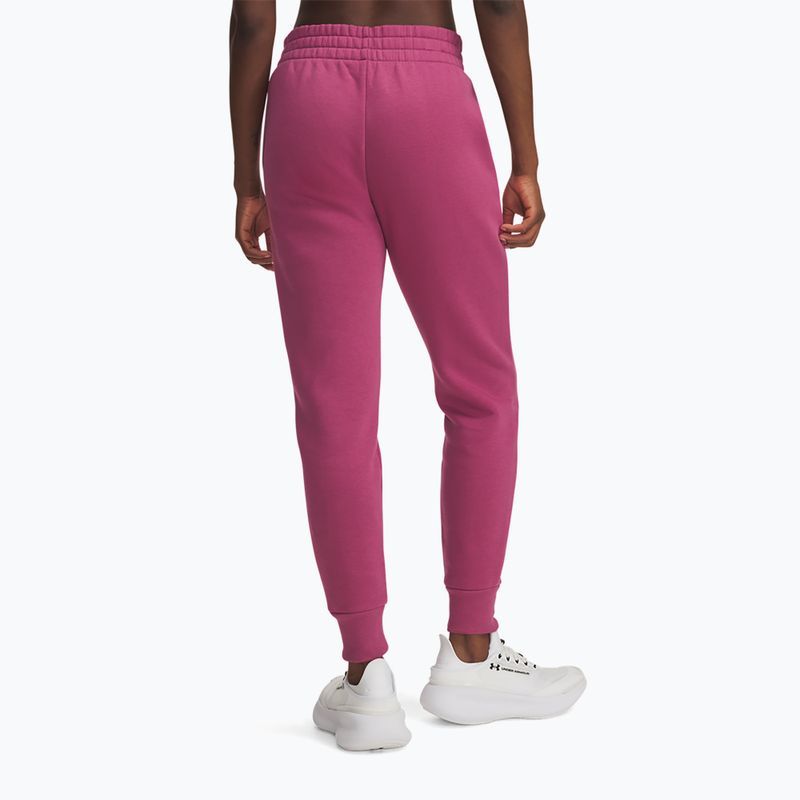 Штани жіночі Under Armour Rival Fleece dark maroon/white fuchsia dusk/white 3