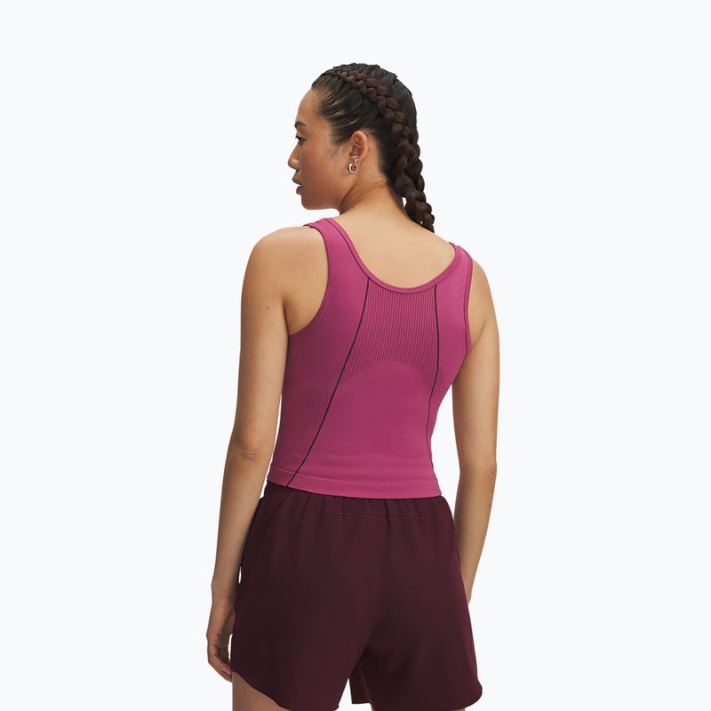Футболка для тренувань жіноча Under Armour Vanish Seamless Tank fuchsia dusk/dark maroon/dark maroon 2