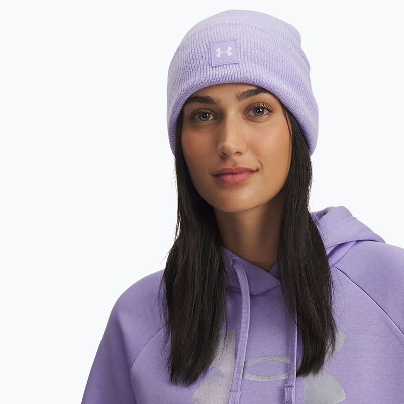 Шапка зимова жіноча Under Armour Halftime beanie transparent/transparent/white 3