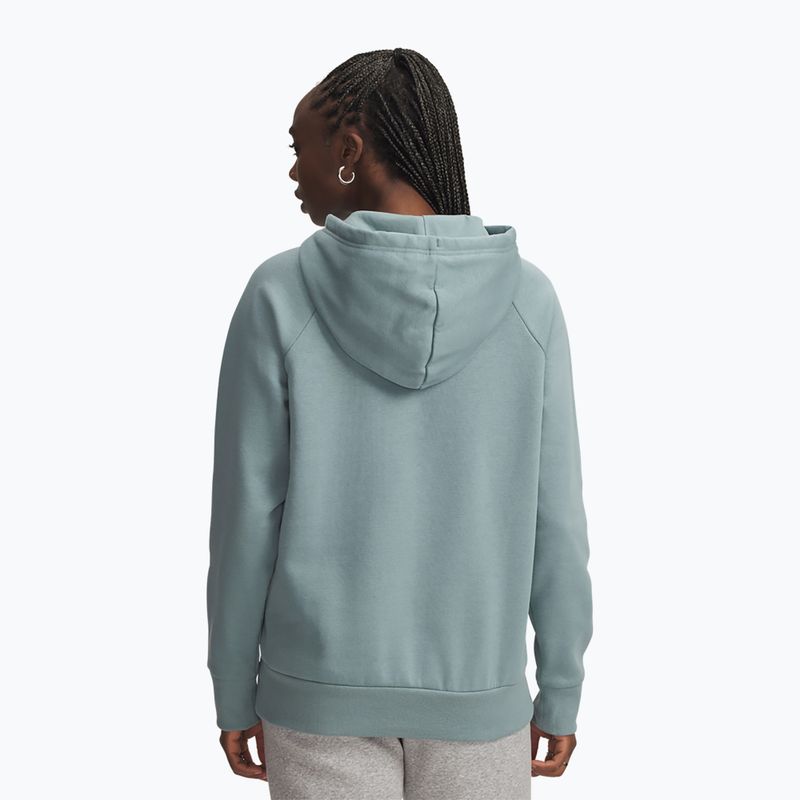 Кофта жіноча Under Armour Rival Fleece Big Logo Hoody serpentine/white 2