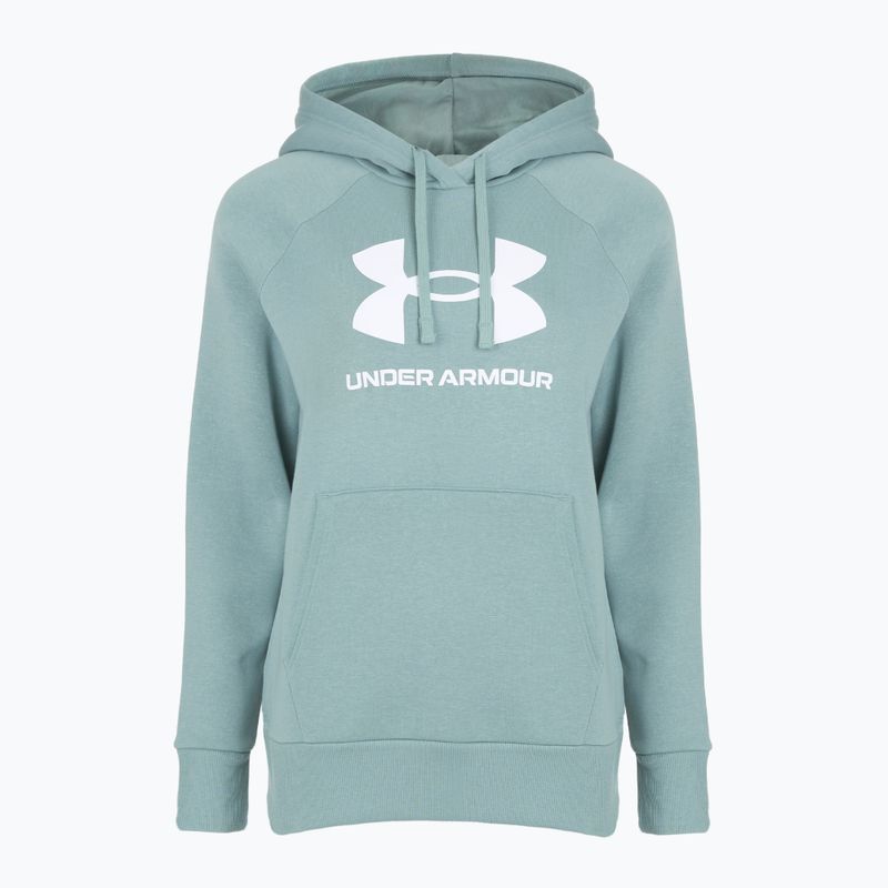 Кофта жіноча Under Armour Rival Fleece Big Logo Hoody serpentine/white 4