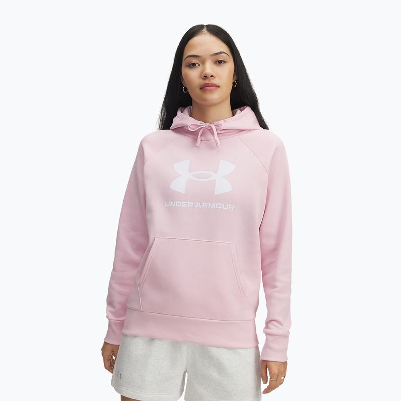 Жіноча толстовка Under Armour Rival Fleece Big Logo Hoody prime pink/white