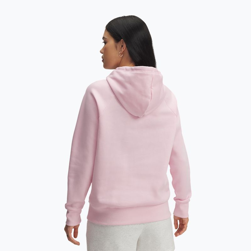 Жіноча толстовка Under Armour Rival Fleece Big Logo Hoody prime pink/white 2
