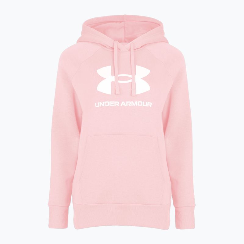 Кофта жіноча Under Armour Rival Fleece Big Logo Hoody prime pink/white 3