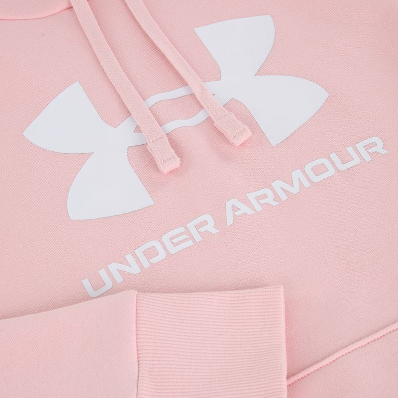 Кофта жіноча Under Armour Rival Fleece Big Logo Hoody prime pink/white 5