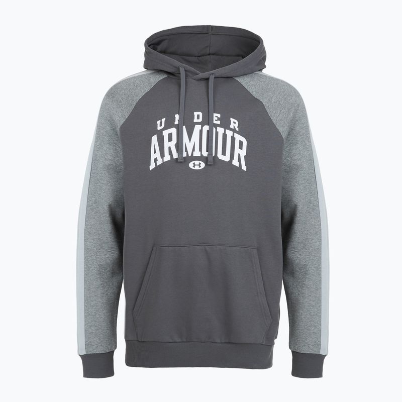 Кофта чоловіча Under Armour Rival Fleece Colorblock Hoodie castlerock/mod gray/white 3