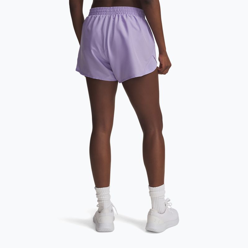 Шорти для бігу жіночі Under Armour Fly By 3" transparent/transparent/reflective 3