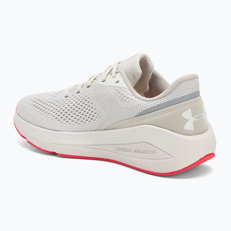 Кросівки для бігу жіночі Under Armour Sonic 7 summit white/khaki base/racer red 3