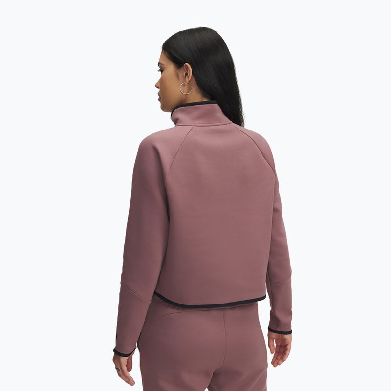 Кофта для тренувань жіноча Under Armour Unstoppable Fleece HZ maroon mist/black 2