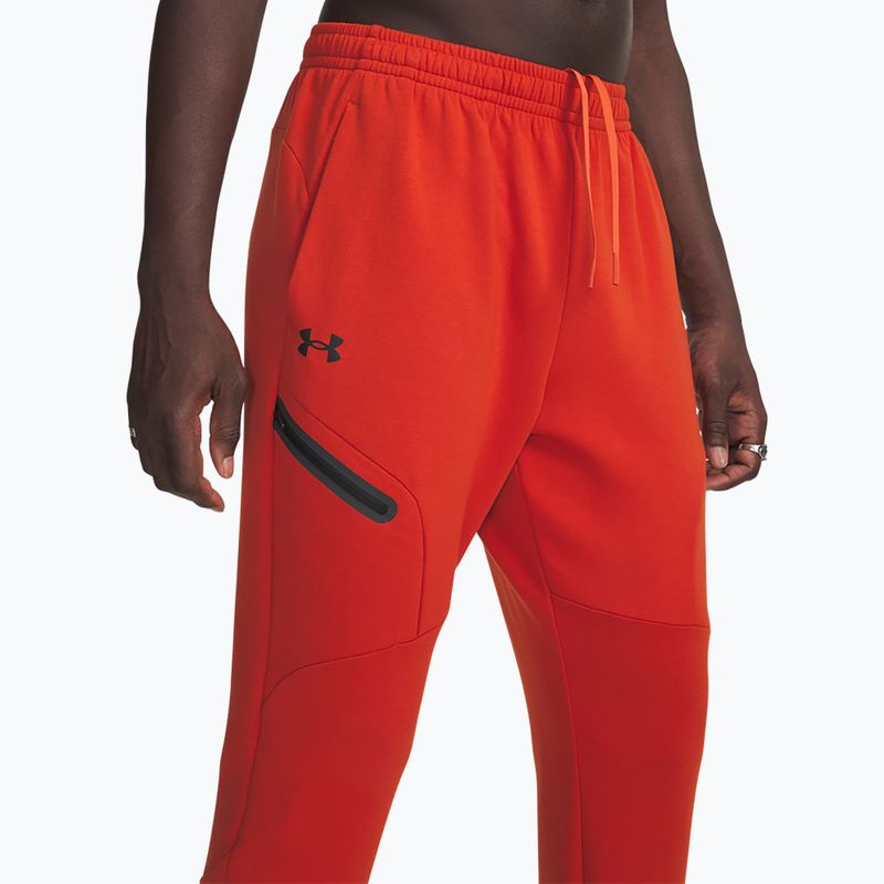 Чоловічі тренувальні штани Under Armour Unstoppable Fleece Jgr surplus orange black 4