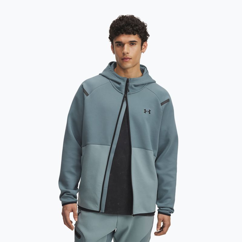Кофта чоловіча Under Armour Unstoppable Fleece Full Zip HD jasper blue/serpentine/black