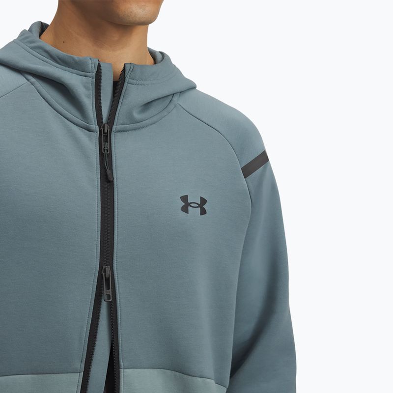 Кофта чоловіча Under Armour Unstoppable Fleece Full Zip HD jasper blue/serpentine/black 3