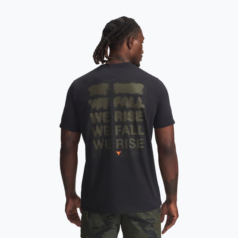 Футболка для тренувань чоловіча Under Armour Project Rock Q4 1 black/orange base 3