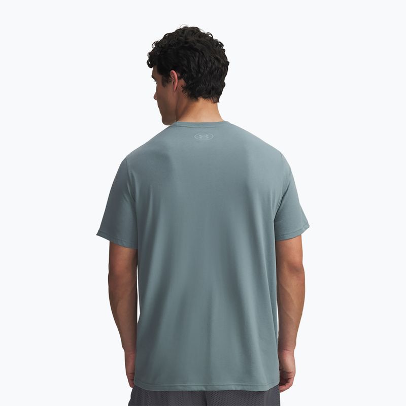 Футболка для тренувань чоловіча Under Armour Sportstyle Logo Update jasper blue/serpentine 2