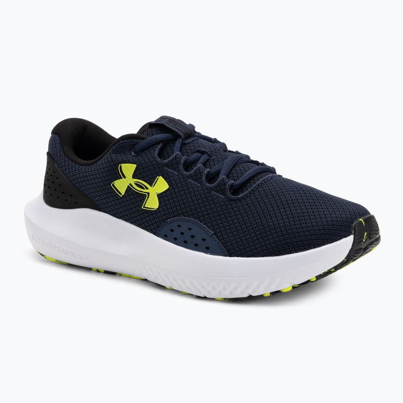 Чоловічі кросівки для бігу Under Armour Charged Surge 4 washed navy/black/high vis yellow