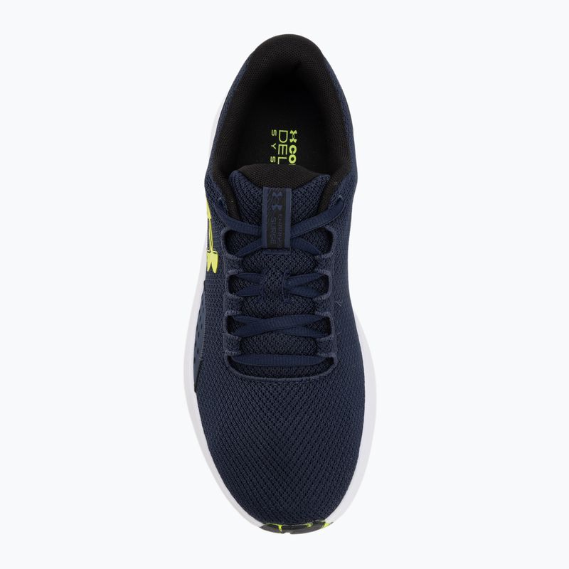 Чоловічі кросівки для бігу Under Armour Charged Surge 4 washed navy/black/high vis yellow 5