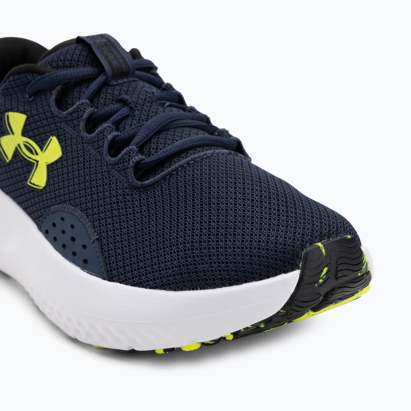 Кросівки для бігу чоловічі Under Armour Charged Surge 4 washed navy/black/high vis yellow 7