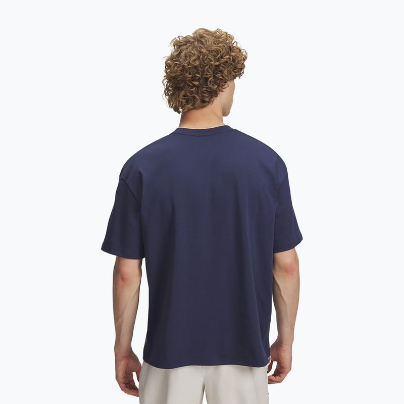 Футболка чоловіча Under Armour Woven Label Heavyweight washed navy/black 2