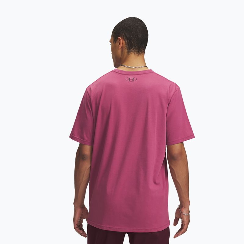 Чоловіча футболка Under Armour Sportstyle Left Chest фуксія сутінки/темно-бордова 2