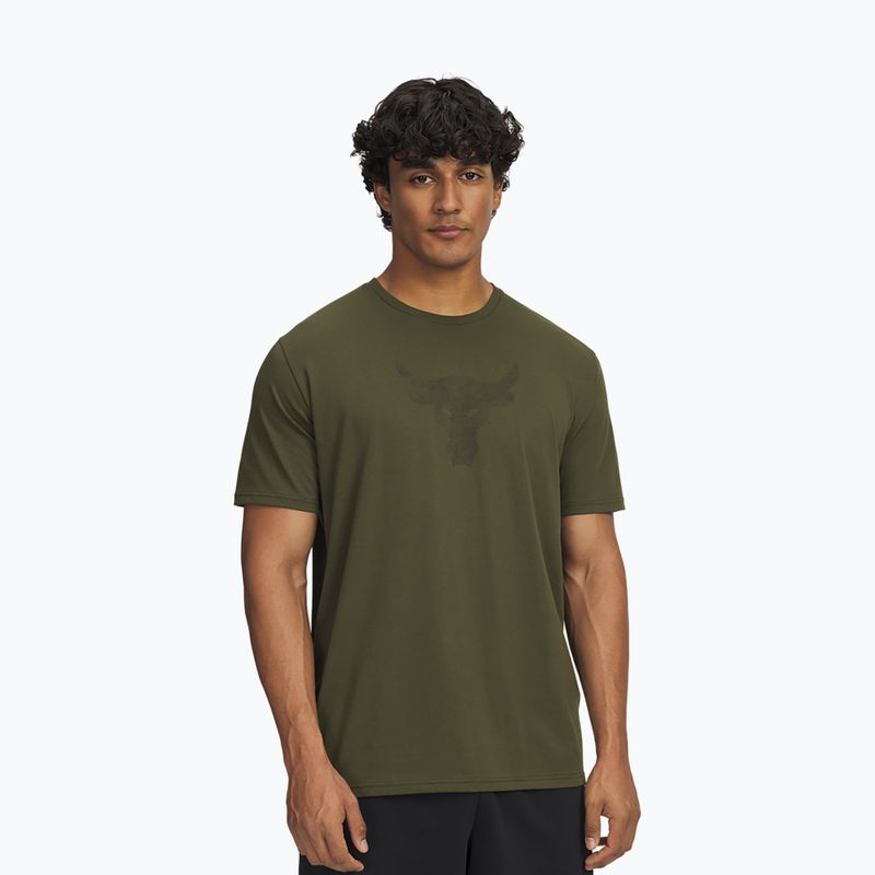 Футболка для тренувань чоловіча Under Armour Project Rock Payoff Graphic expedition green/black