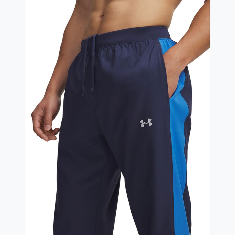 Штани для бігу чоловічі Under Armour Velociti Storm washed navy/blue atlantis/reflective 4