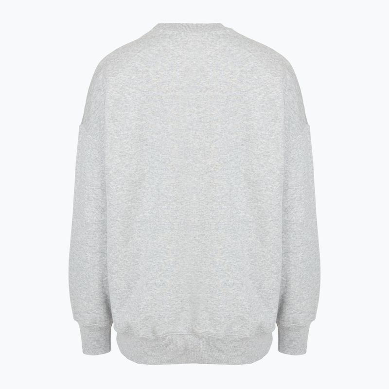 Кофта жіноча Under Armour Rival Fleece Varsity Crew halo gray light heather/expedition green 4