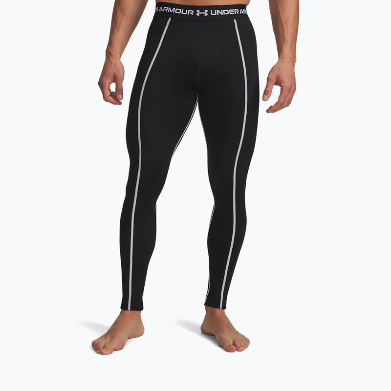 Легінси чоловічі Under Armour Cold Weather Grid black/white/white