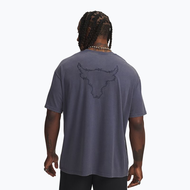 Футболка чоловіча Under Armour Project Rock Q3 ST Graphic downpour gray/white 2