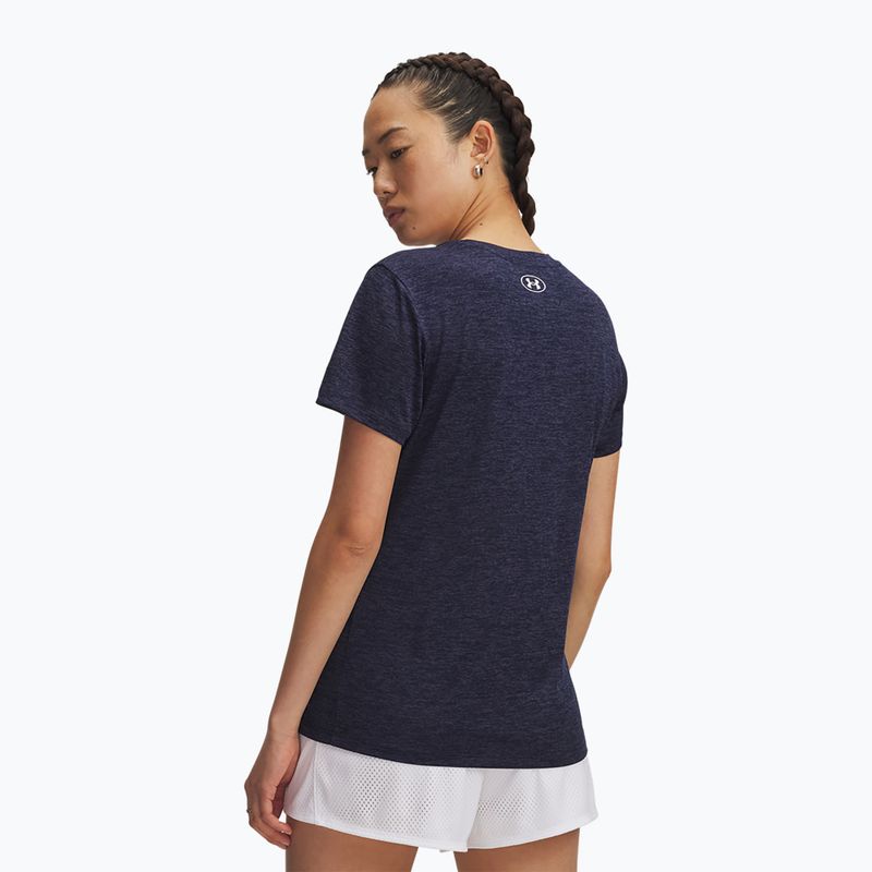 Жіноча тренувальна футболка Under Armour Tech Twist midnight navy/white 2
