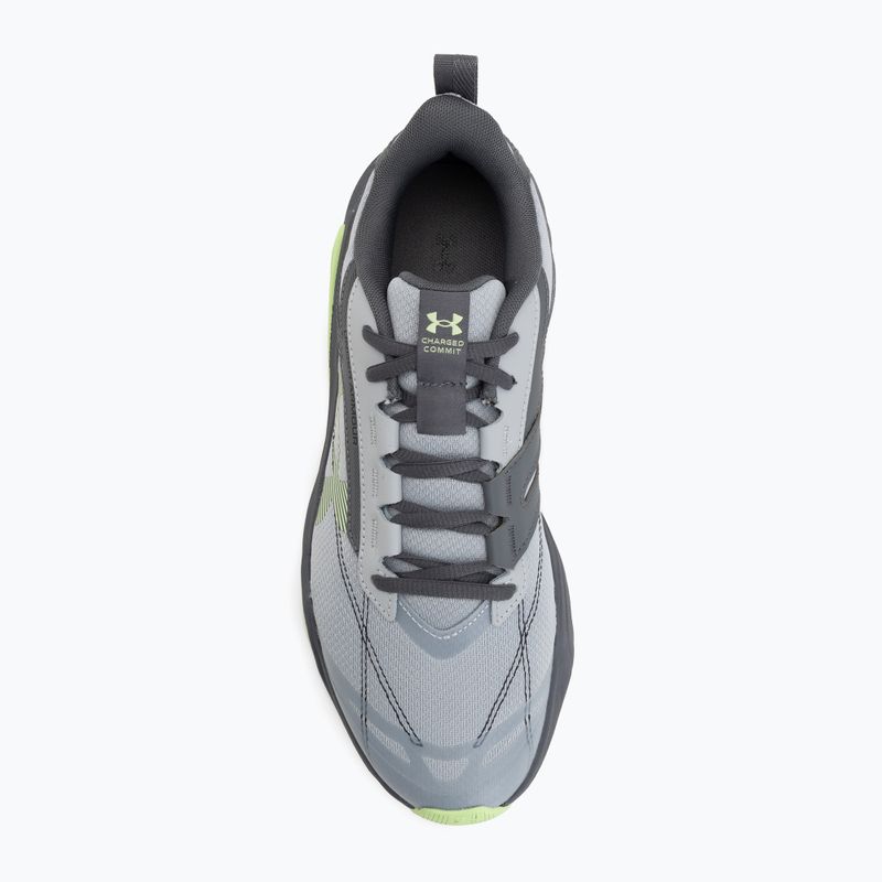 Кросівки для тренувань чоловічі Under Armour Charged Commit TR 5 mod gray/castlerock/lumos lime 5