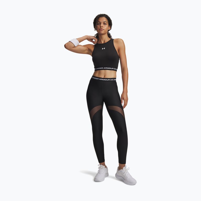 Легінси для тренувань чоловічі Under Armour HeatGear Mesh ultimate black/white 2