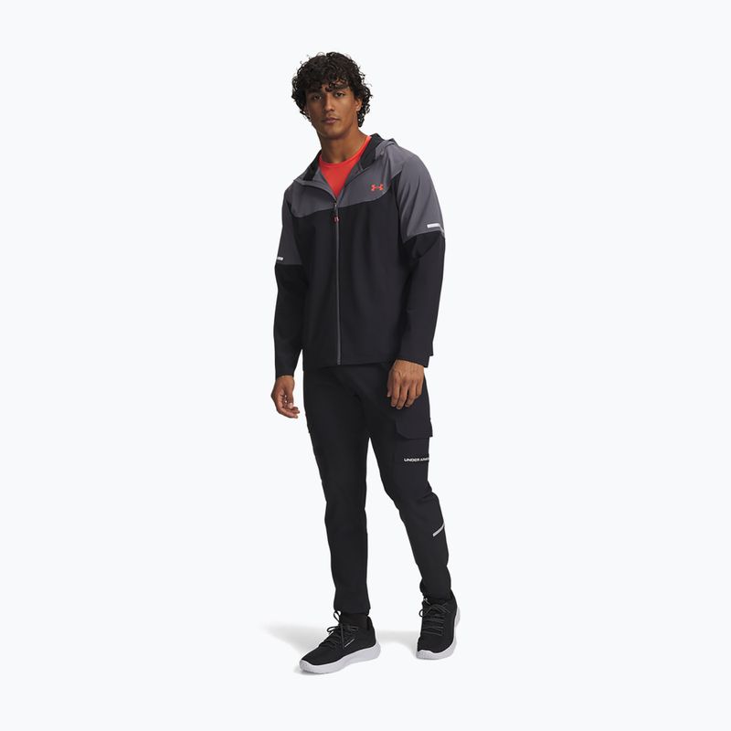 Штани для тренувань чоловічі Under Armour Tech Utility Woven black/castlerock/venom red 2
