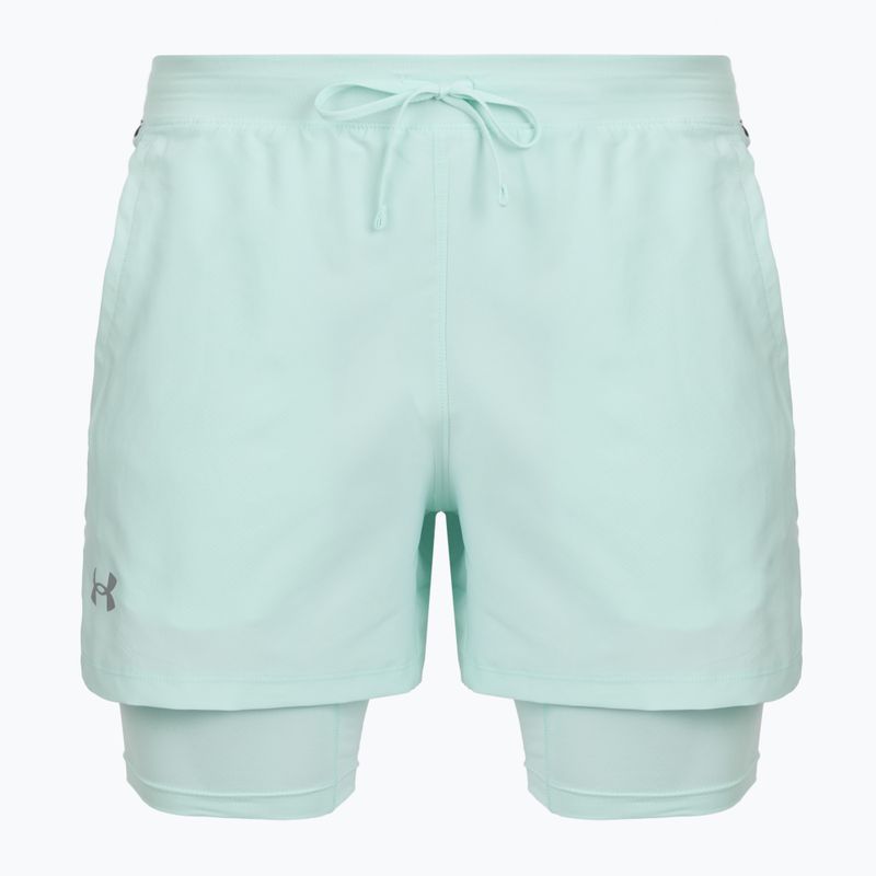 Шорти для бігу чоловічі Under Armour Launch 5" 2IN1 refresh mint/castlerock