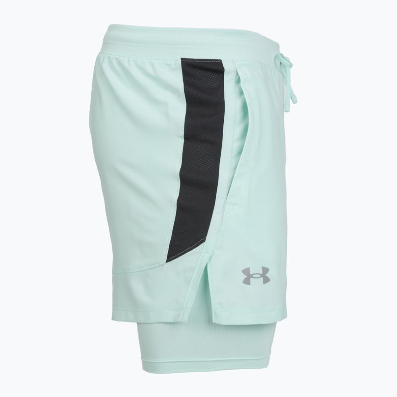 Шорти для бігу чоловічі Under Armour Launch 5" 2IN1 refresh mint/castlerock 3