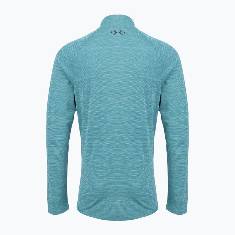 Лонгслів чоловічий Under Armour Tech Textured 1/2 Zip boundless blue/black 2