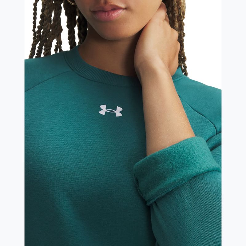 Кофта жіноча Under Armour Rival Fleece Crew rack green/white 3