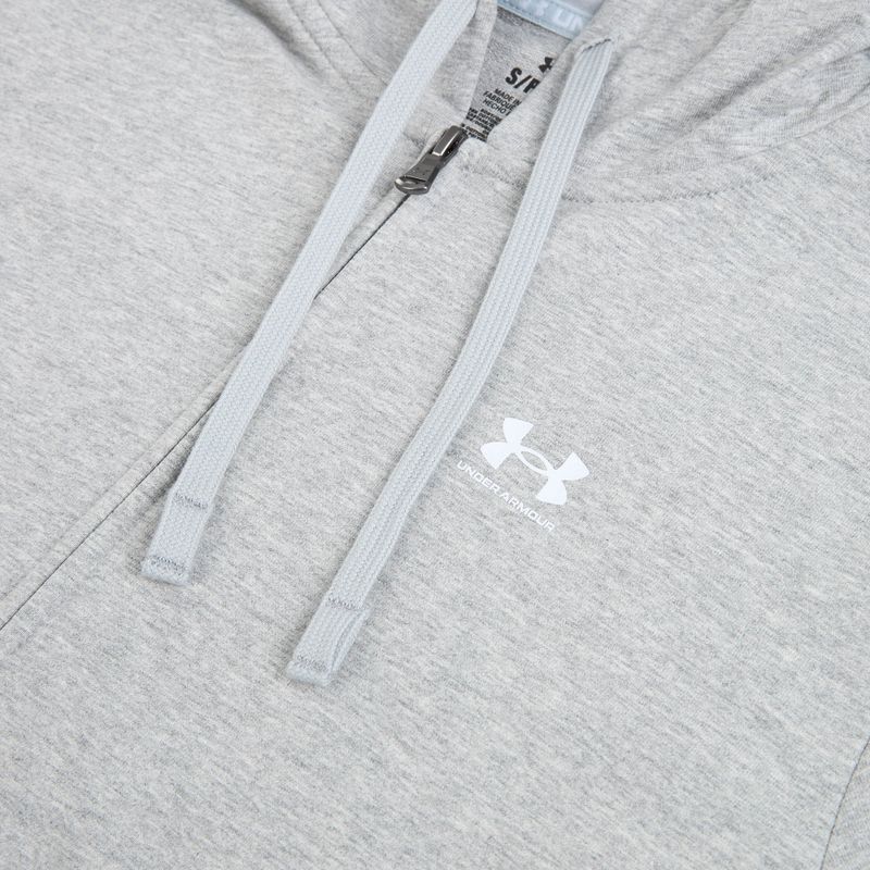 Кофта жіноча Under Armour Sport Terry FZ mod gray light heather/white 3