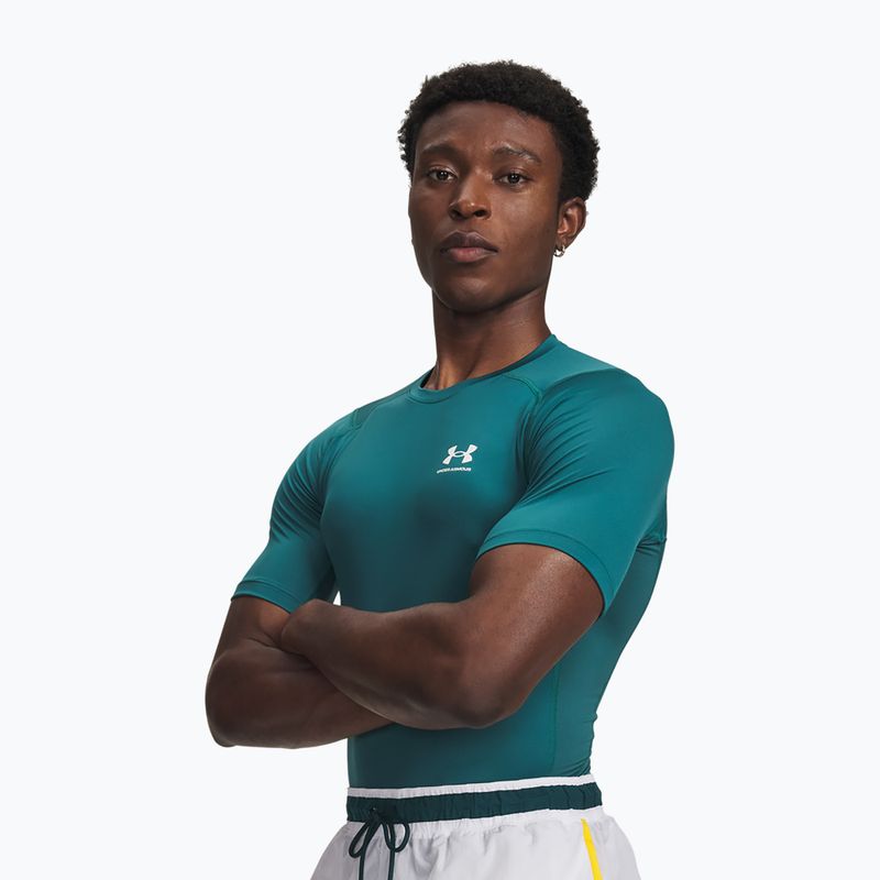 Футболка для тренувань чоловіча Under Armour HG Armour Comp rack green/white