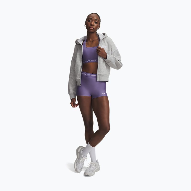 Шорти для тренувань жіночі Under Armour HeatGear Shorty purple luxe/purple crest 2